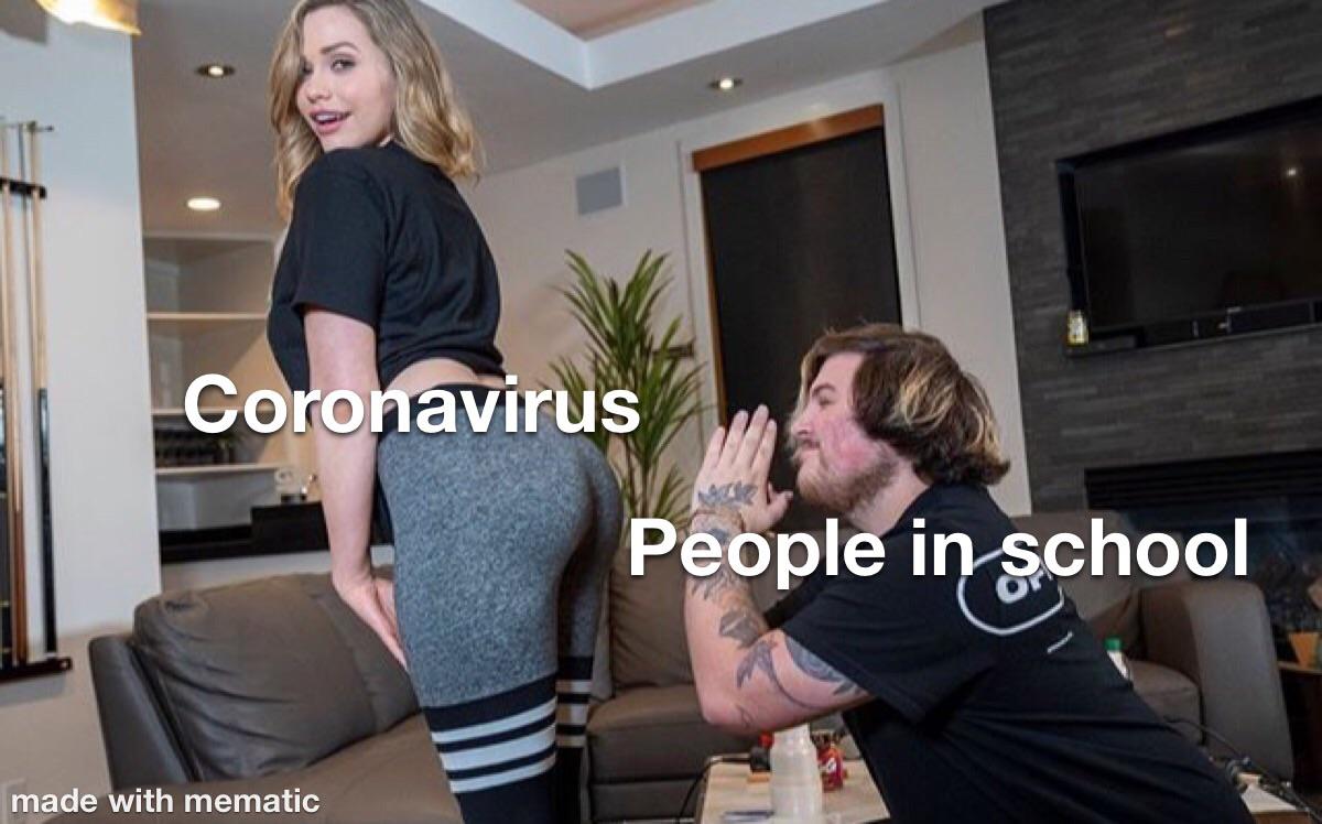 funny memes, 2020 sucks memes, coronavirus memes, friday 13th memes, toilet paper memes - room - Coronavirus People in school made with mematic