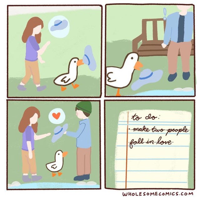 wholesome comics - to do |make two people fall in love Wholesome Comics.Com