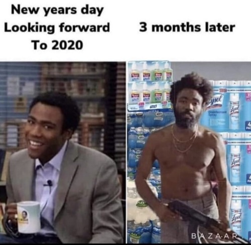 troy and abed in the morning - New years day Looking forward To 2020 3 months later Bazaar