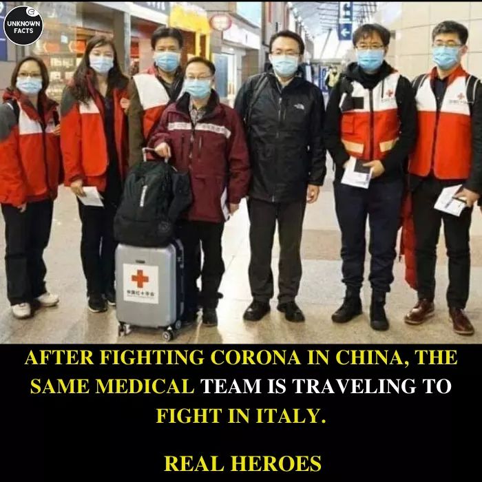 Coronavirus - Unknown Facts After Fighting Corona In China, The Same Medical Team Is Traveling To Fight In Italy. Real Heroes