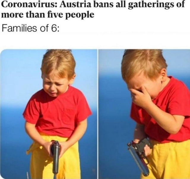 r dankmemes - Coronavirus Austria bans all gatherings of more than five people Families of 6