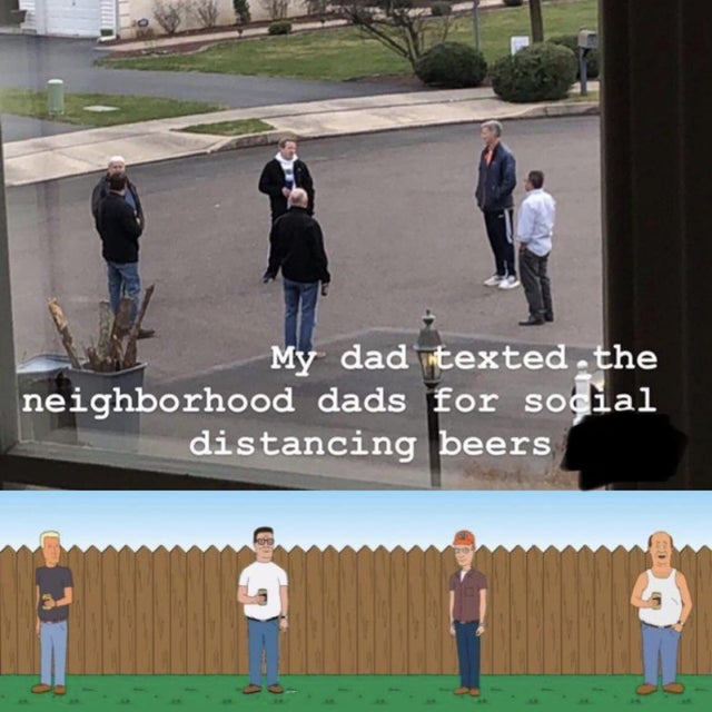 games - My dad texted the neighborhood dads for social distancing beers