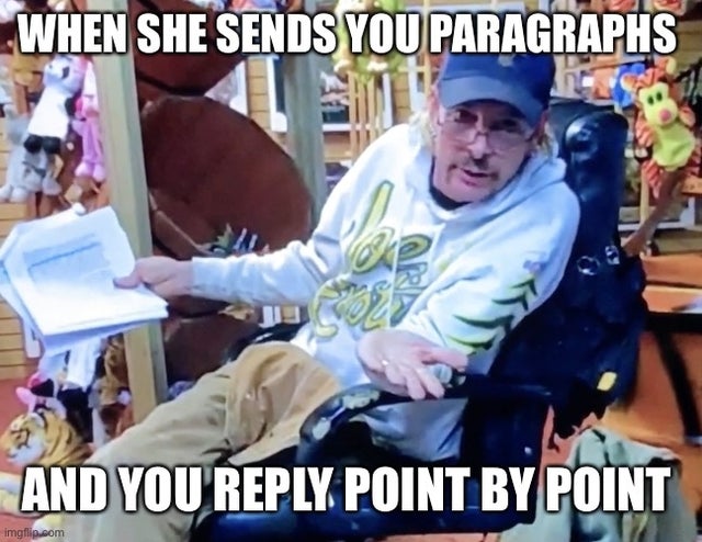 tiger king - meme - professor oak meme - When She Sends You Paragraphs ha And You' Point By Point imgflip.com