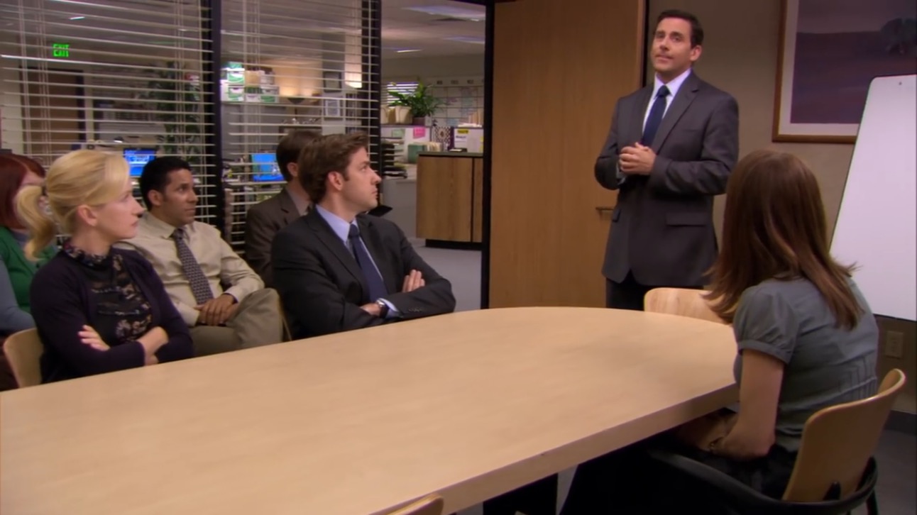 zoom background  - dunder mifflin the office conference room