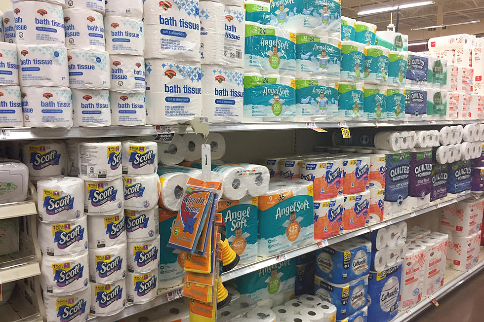 Funny virtual background for zoom - toilet paper aisle in a grocery store