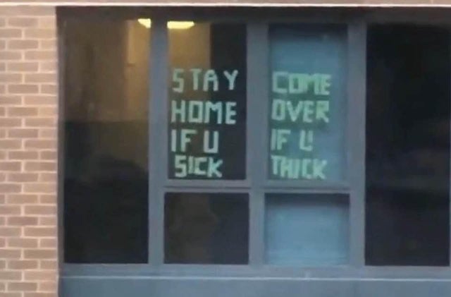 window - Stay Home Ifu Sick Cde Over F U Thick