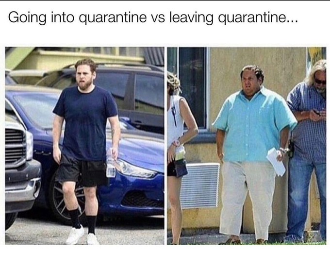 jonah hill weight loss - Going into quarantine vs leaving quarantine...