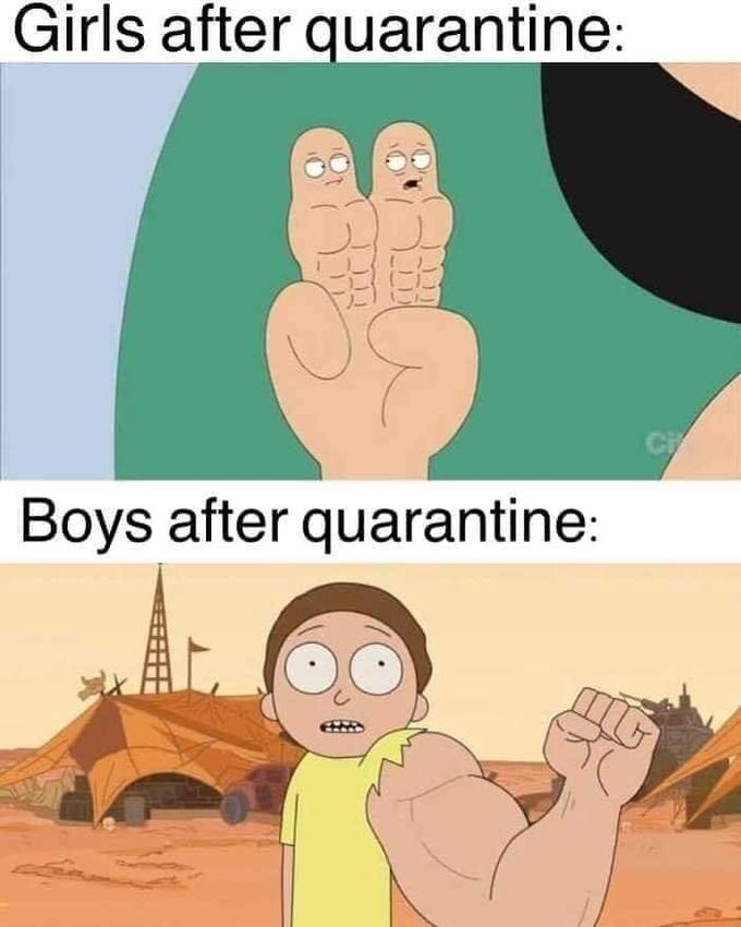 rick and morty punch gif - Girls after quarantine Boys after quarantine