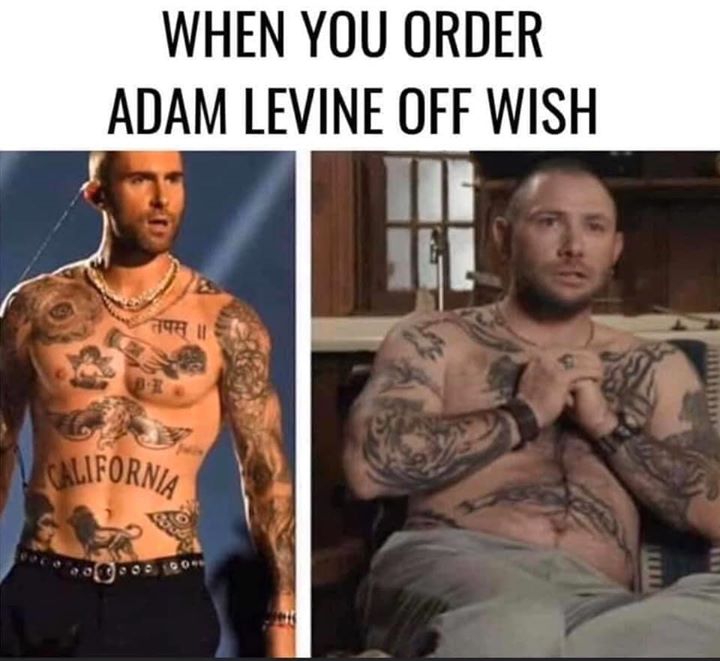 tiger king - tattoo - When You Order Adam Levine Off Wish 8 California
