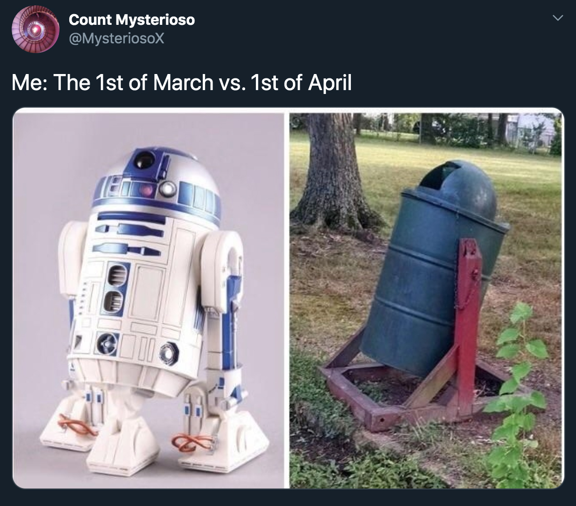 another young actors ruined by drugs and alcohol - Me The 1st of March vs. 1st of April - R2D2 trashcan