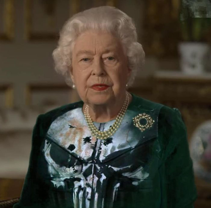 queen of england - the punisher mask