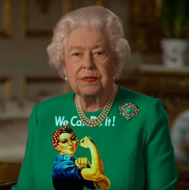 queen of england - We can do it rosie the riveter