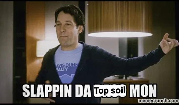 slapping bags of soil - paul rudd slapin da bass mon meme - Slappin Da Top soil Mon