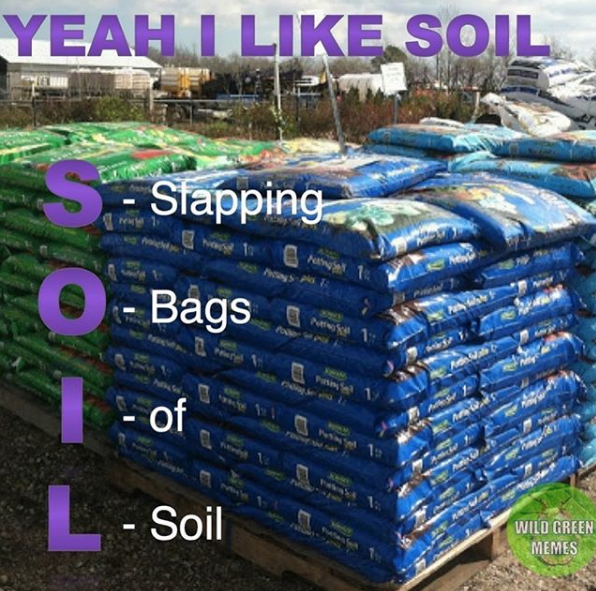 slapping bags of soil - Slapping O Bags I of L Soil - picture of bags of soil