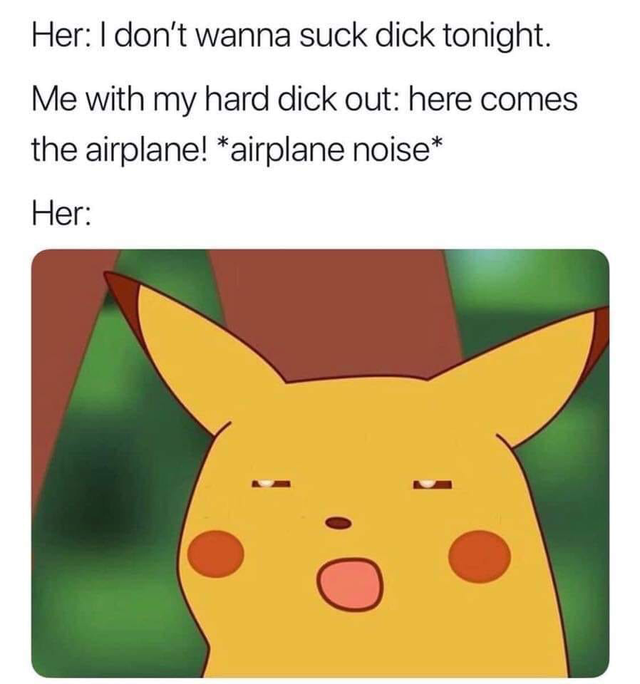 korean war memes - Her I don't wanna suck dick tonight. Me with my hard dick out here comes the airplane! airplane noise Her