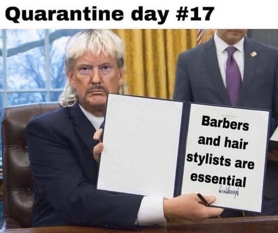 dallas cowboys bashing - Quarantine day Barbers and hair stylists are essential walaupun