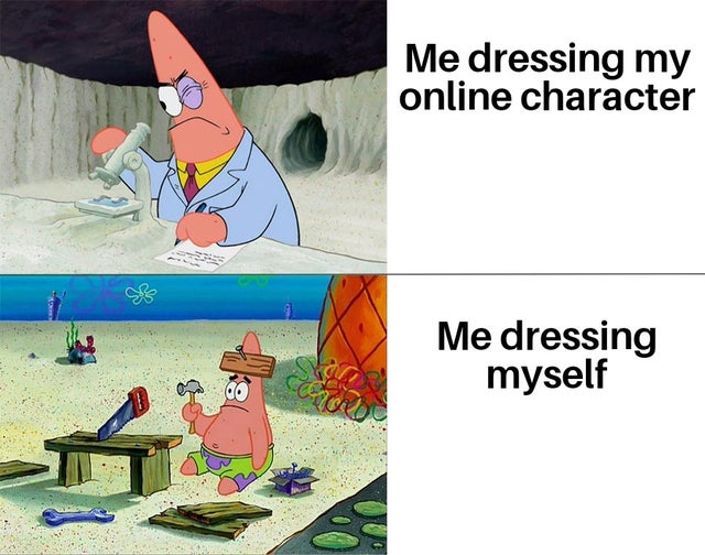 disney star wars memes - Me dressing my online character Me dressing myself