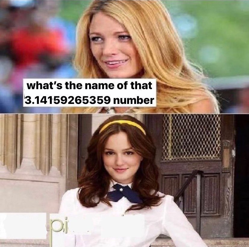 meme - blair waldorf outfits - what's the name of that 3.14159265359 number