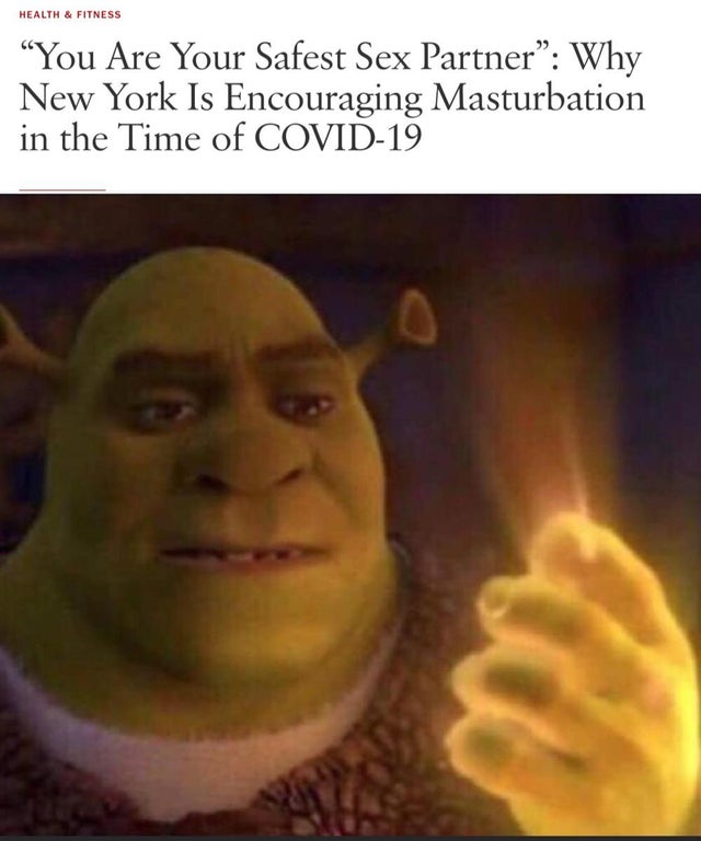 shrek i am inevitable - Health & Fitness You Are Your Safest Sex Partner Why New York Is Encouraging Masturbation in the Time of Covid19