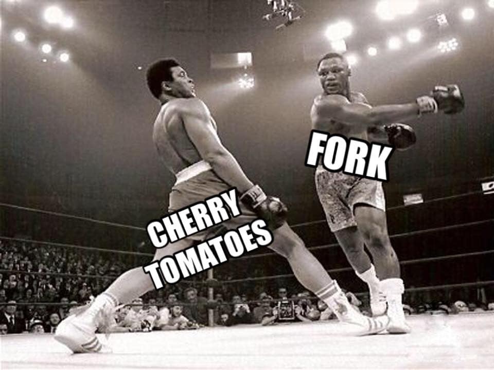 frazier vs ali 1971 - Fork Cherry Tomatoes