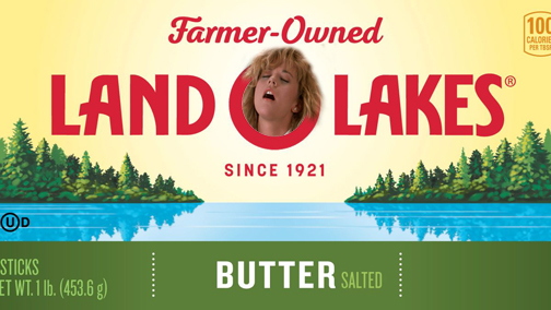 banner - FarmerOwned 100 Land Lakes Since 1921 Od Mart. 1o 453.69 Butter Salted