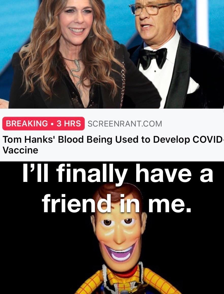 tom hanks blood meme - I'll finally have a friend in me