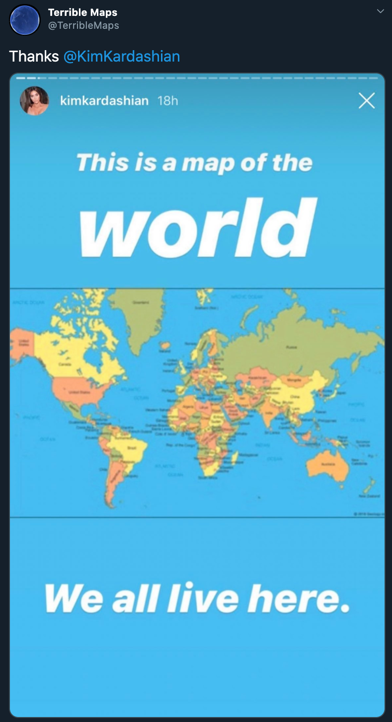 terrible map jokes - thanks this is a map of the world we all live here