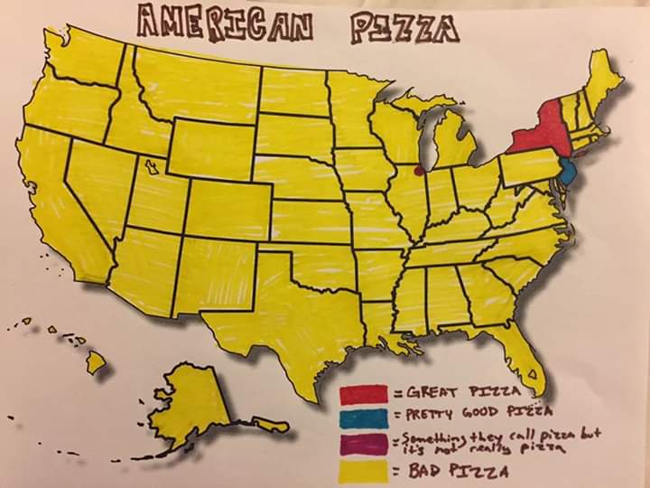 terrible map jokes - american pizza