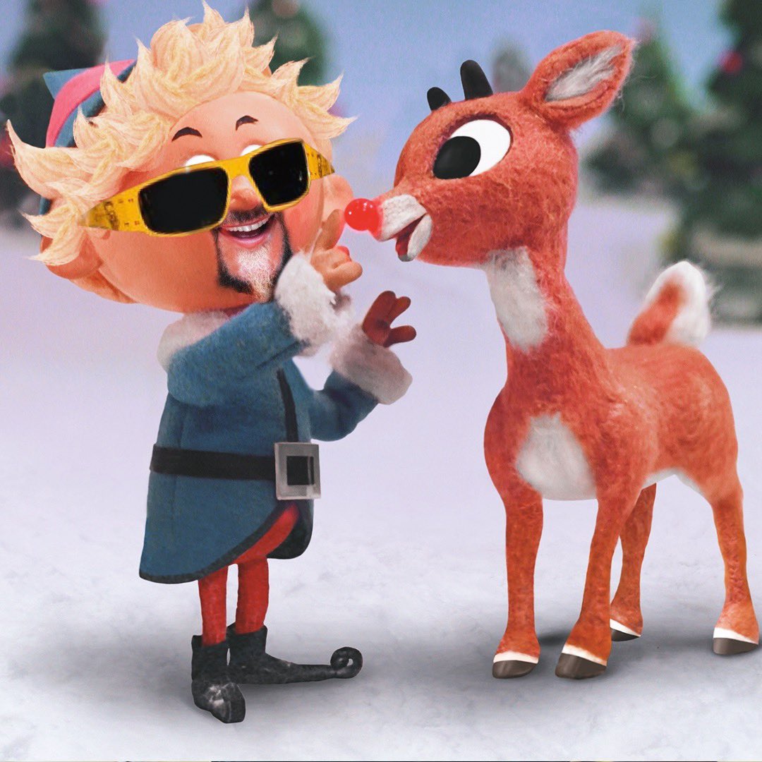 guy fieri crossover memes - rudolph the red-nosed reindeer