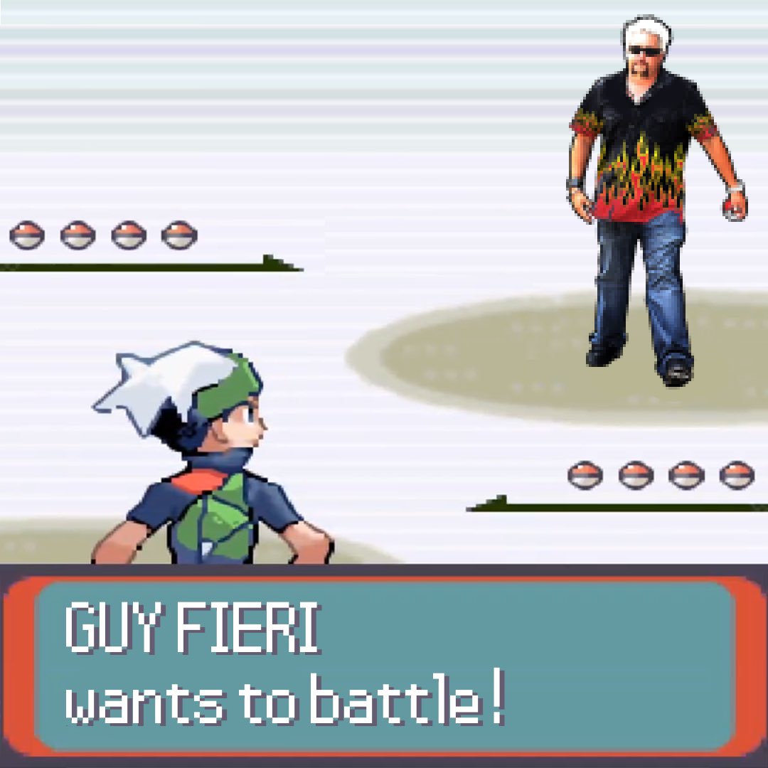 guy fieri crossover memes - pokemon guy fieri wants to battle