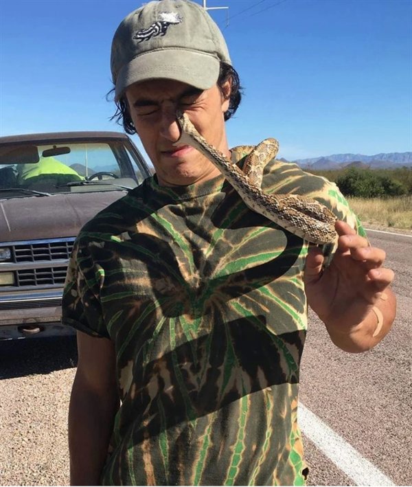 take picture with a snake