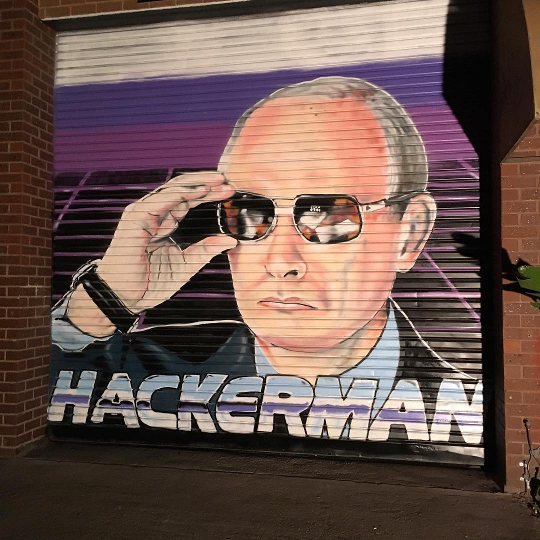 graffiti memes - vladimir putin hackerman