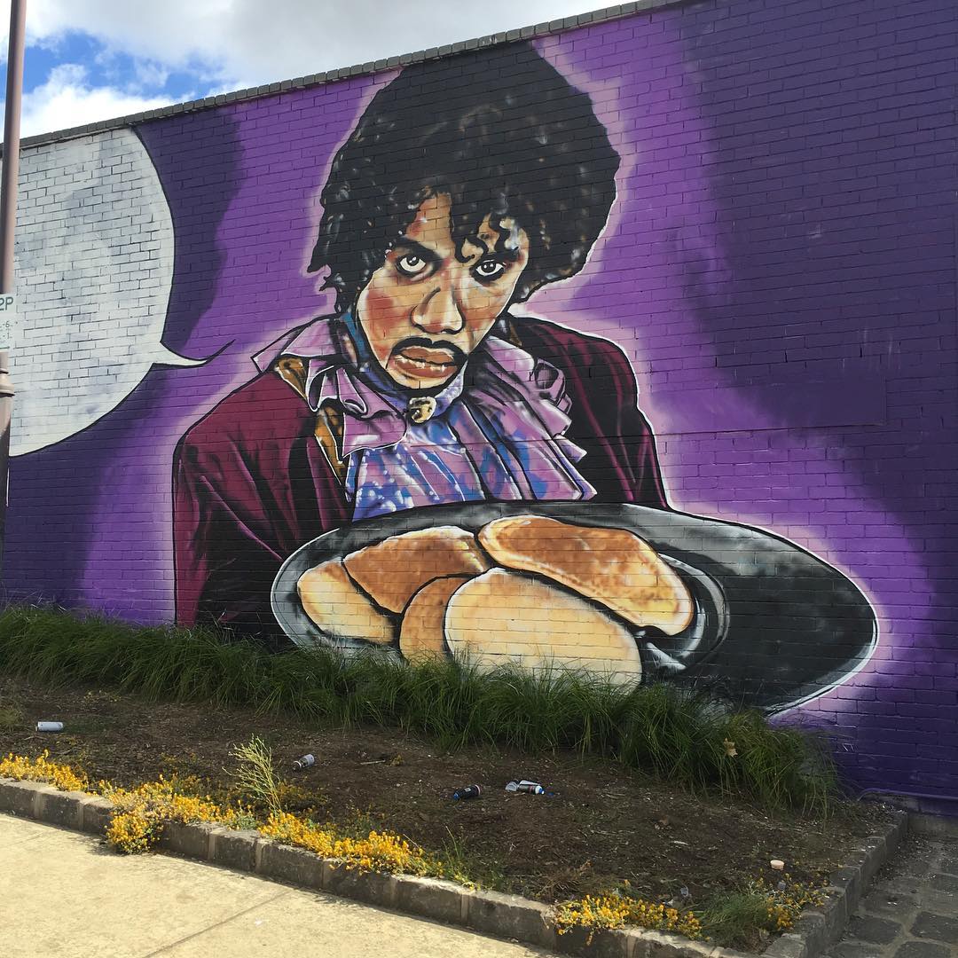 graffiti memes - dave chappelle prince pancakes purple rain