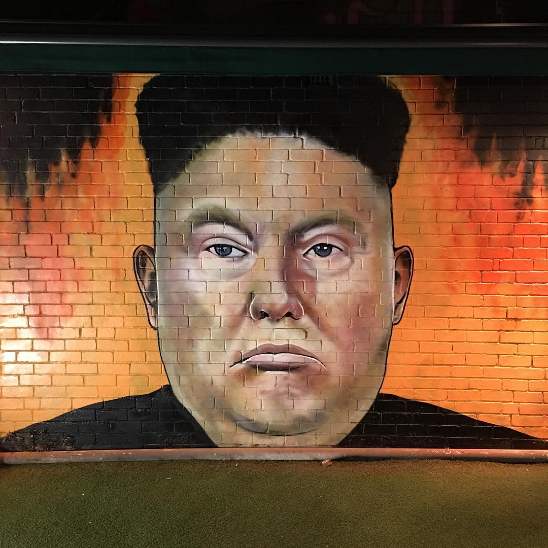 graffiti memes - donald trump kim jong-un