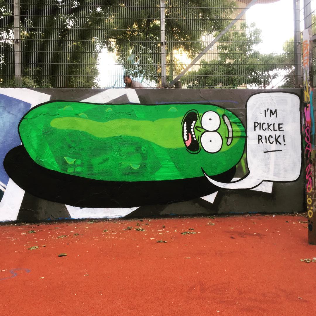 graffiti memes - I'M Pickle Rick! rick and morty