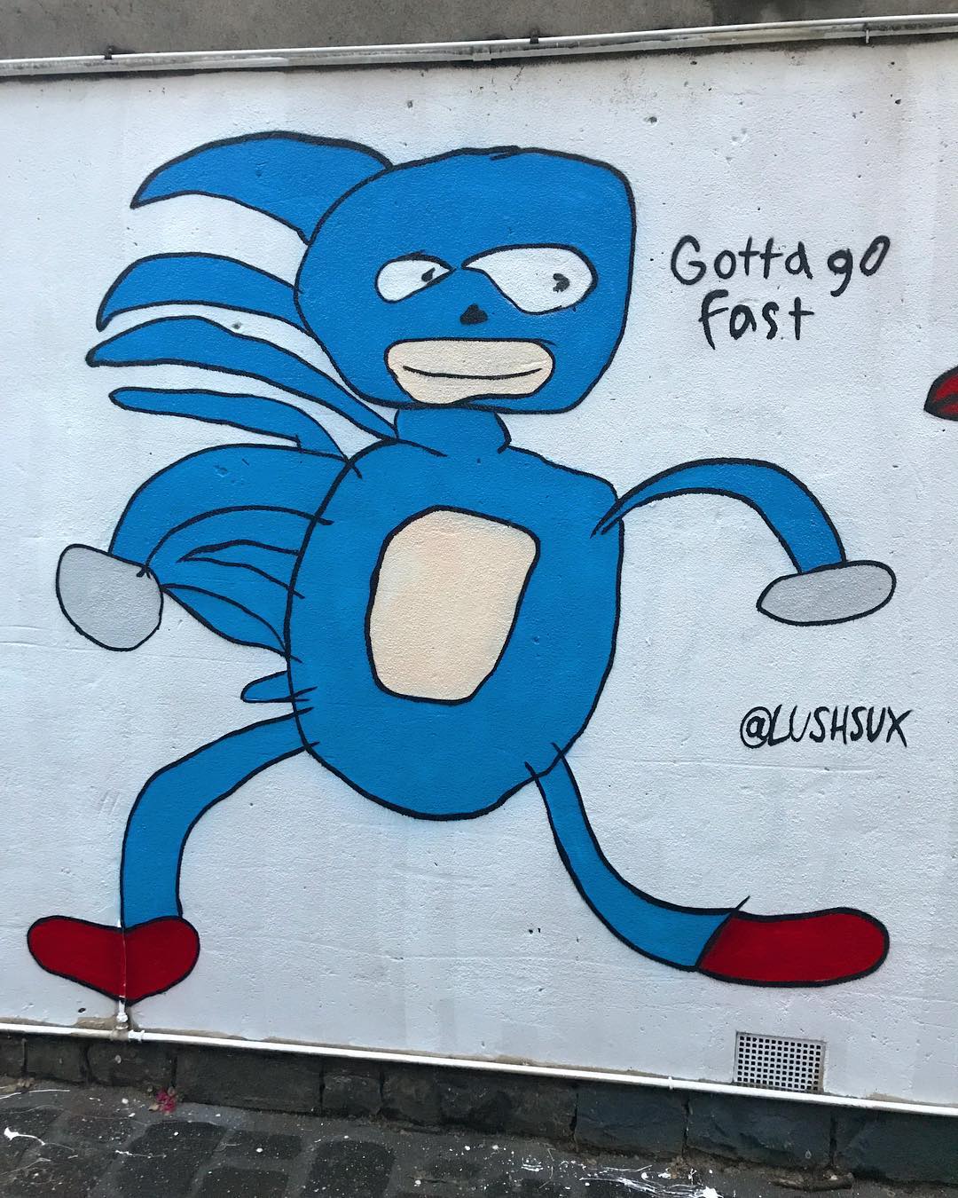 graffiti memes - Sonic the Hedgehog - Gotta go fast