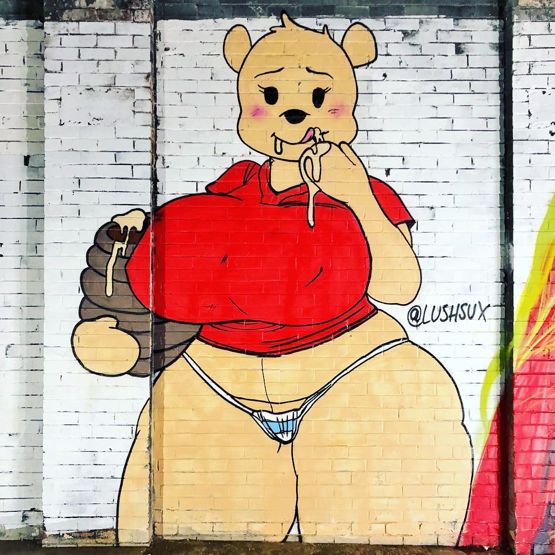 graffiti memes - thicc honey winnie the pooh