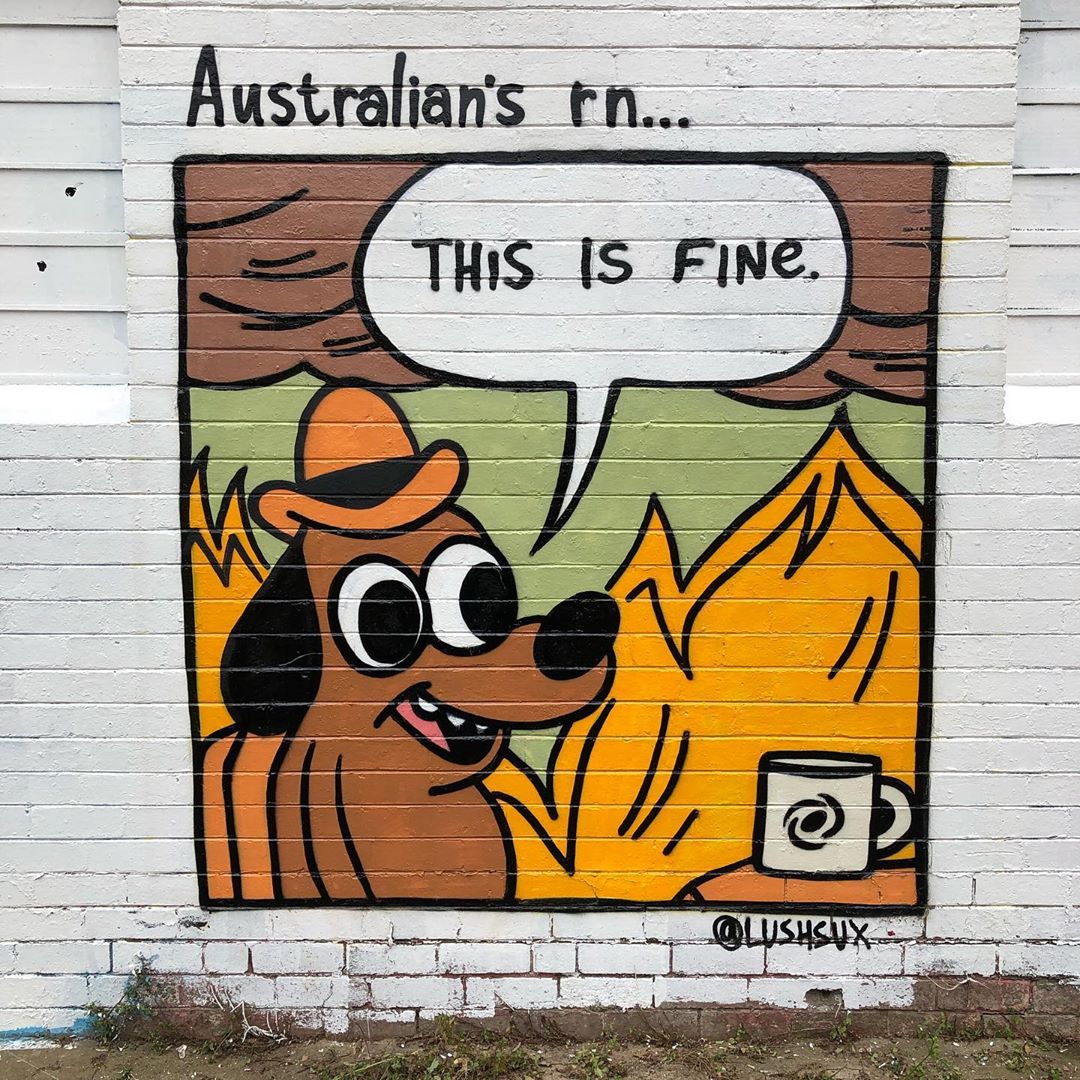 graffiti memes - this is fine