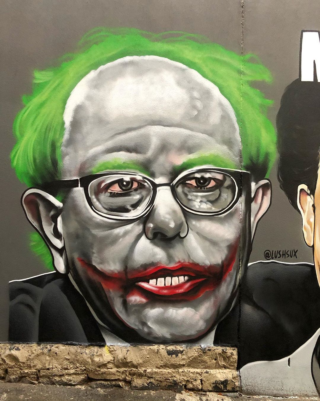 graffiti memes - bernie sanders the joker