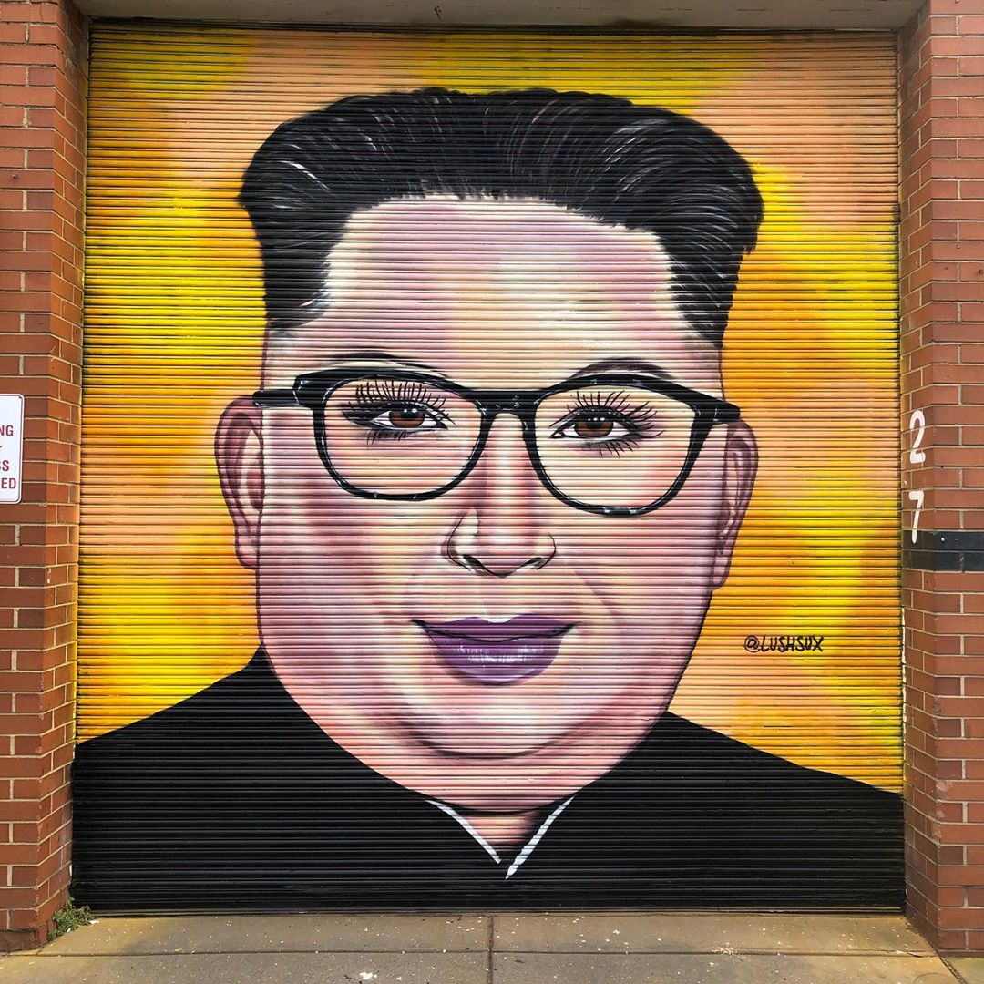 graffiti memes - kim kardashian kim jong-un
