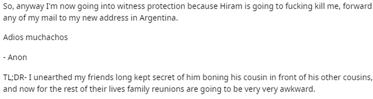 Samsung YP-Q1 - So, anyway I'm now going into witness protection because Hiram is going to fucking kill me, forward any of my mail to my new address in Argentina. Adios muchachos Anon Tl;Dr I unearthed my friends long kept secret of him boning his cousin 