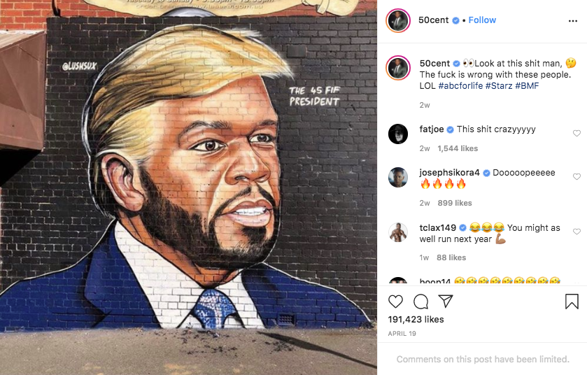 50 cent trump mural - 50cent . 50cento. Look at this shit man, The fuck is wrong with these people. Lol The 45 Fif President fatjoe This shit crazyyyyy 2w 1,544 josephsikora 4 Dooooopeeeee 2w899 Ilkes tclax149 well run next year You might as Tw B8 Q7 191,