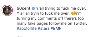 Cara Delevingne - 50cent Y'all trying to fuck me over, Y'all all tryin to fuck me over. i'm turning my off there's too many fake pages me on Twitter.