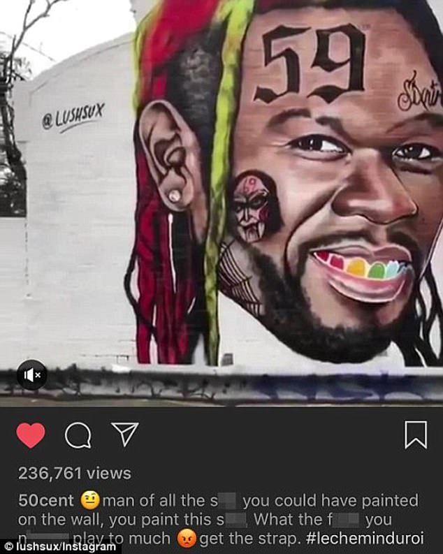 tekashi 50 cent mural - 236,761 views 50cent man of all the s you could have painted, on the wall, you paint this s What the f you play to much get the strap. lushsuxInstagram