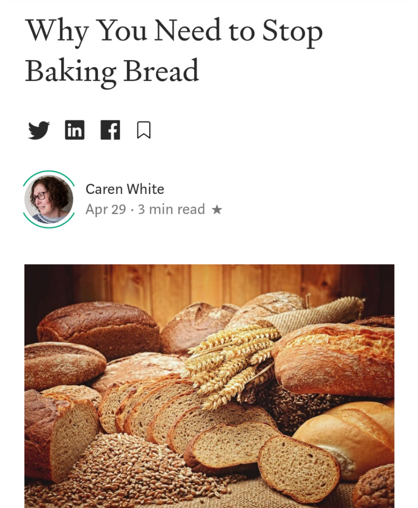 karen caren bread - why you need to stop baking bread