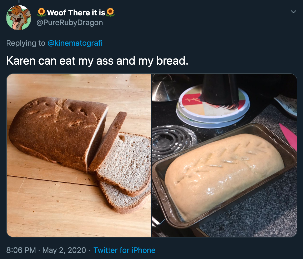 karen caren bread - karen can eat my ass and my bread