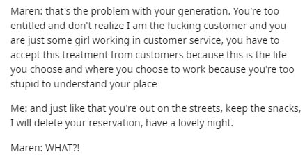 jared kleinman love - Maren that's the problem with your generation. You're too entitled and don't realize I am the fucking customer and you are just some girl working in customer service, you have to accept this treatment from customers because this is t