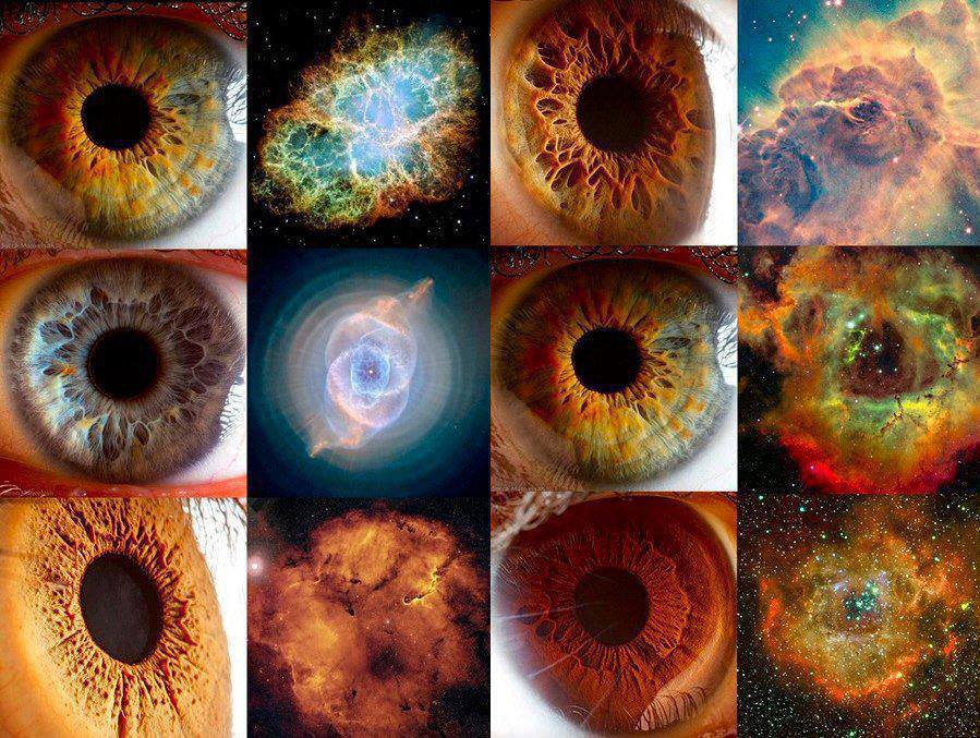 human eye vs galaxy