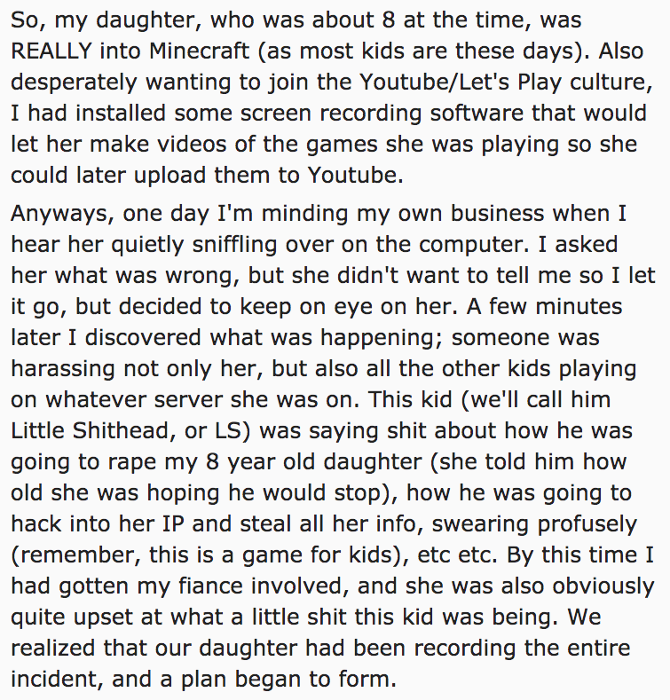 point - So, my daughter, who was about 8 at the time, was Really into Minecraft as most kids are these days. Also desperately wanting to join the YoutubeLet's Play culture, I had installed some screen recording software that would let her make videos of t