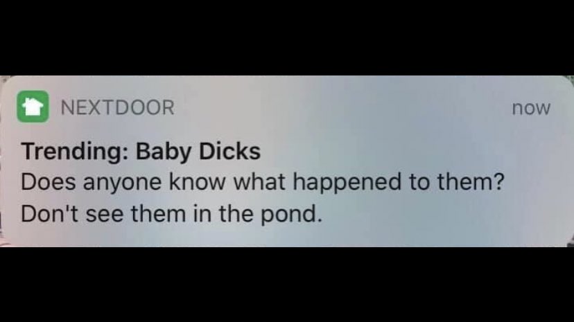 bad neighbors - now Trending Baby Dicks Does anyone know what happened to them? Don't see them in the pond.